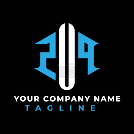 Ilustración de Diseño creativo del logotipo de la letra ZUQ con vector gráfico Vector - Imagen libre de derechos