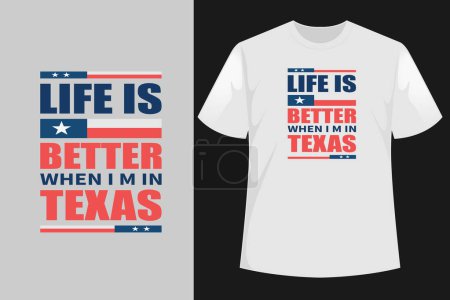 Ilustración de Diseño de camisetas del Día de la Independencia de Texas - Imagen libre de derechos