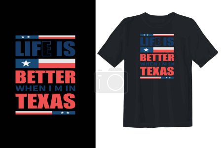 Ilustración de Diseño de camisetas del Día de la Independencia de Texas - Imagen libre de derechos