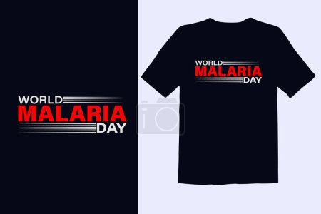 Ilustración de Día Mundial de la Malaria. Concepto camiseta, ilustración. 25 de abril. Plantilla de camiseta del Día Mundial de la Malaria - Imagen libre de derechos