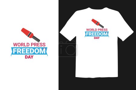 Téléchargez les illustrations : T-shirt Journée mondiale de la liberté de la presse - en licence libre de droit