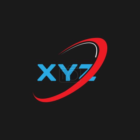 Carta XYZ Diseño de Logo. Logo XYZ inicial vinculado con el logotipo del círculo y del monograma en mayúsculas. Tipografía XYZ para diseño de logotipos de marcas tecnológicas, empresariales e inmobiliarias