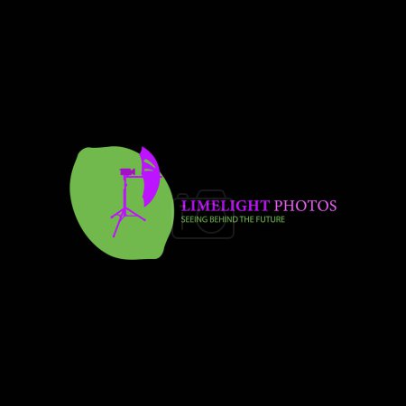 Illustration for Limelight Photos consulting logo vector logo design - Royalty Free Image