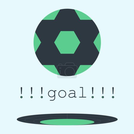 Illustration for Avant-Garde Soccer Celebration: Stadium, Ball, and Goal Typography - Royalty Free Image