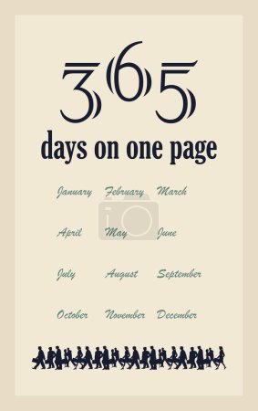 Téléchargez les illustrations : 365 jours sur une page - en licence libre de droit
