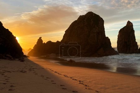 Photo for Sunset at the beach of Cabo da Roca in Portugal - Royalty Free Image