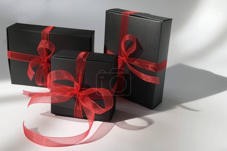 Photo for Packaging gift box with bow - Royalty Free Image