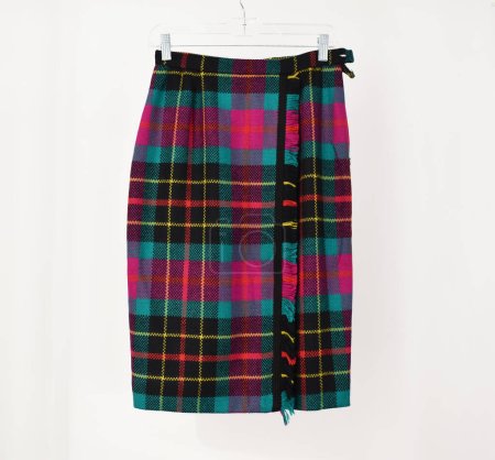Foto de Una foto de estudio de falda escocesa de tartán escocés - Imagen libre de derechos