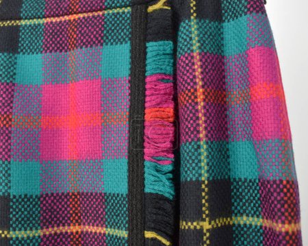 Photo for A close up shot of a checkered plaid fabric texture - Royalty Free Image