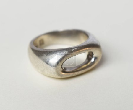 wedding ring on a white background. close-up.
