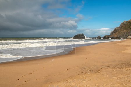 View of the beach of Cabo da Roca, Portugal.