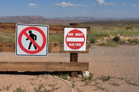 Signo prohibido en el desierto de Arizona, Estados Unidos de América