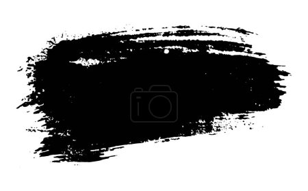 Illustration for Black and white paint brush stroke, splashes  black paint brush stroke, a splashes vintage texture Black and white set of stains, splashes, brush strokes splash, set of watercolor brush strokes, - Royalty Free Image