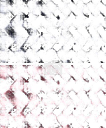 Ilustración de Conjunto de ilustración de vector de fondo de patrón de medio tono negro rojo, efecto de punto de medio tono con textura cuadrada, diseño de píxeles, vectores de medio tono, patrón de puntos de medio tono blanco y negro, gruñón, medio tono abstracto - Imagen libre de derechos