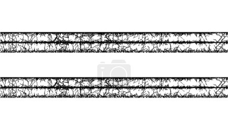 Illustration for A set of barbed wire seamless pattern vector, vintage border,spiky wire fencing, grungy border barrier,barbed wire border,barbwire wire fence, barbed wire isolated, - Royalty Free Image