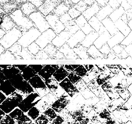 un conjunto de cuatro texturas diferentes de pared de ladrillo, un dibujo en blanco y negro de una pared de ladrillo, un dibujo en blanco y negro de una pared con dibujos, textura grunge