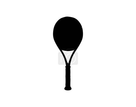 Tennis racket icon on white background. Vector illustration in trendy flat style.
