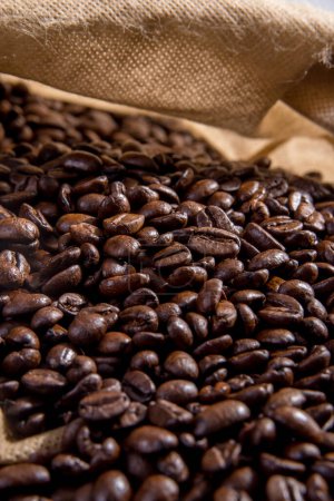Coffee beans,close up in bag