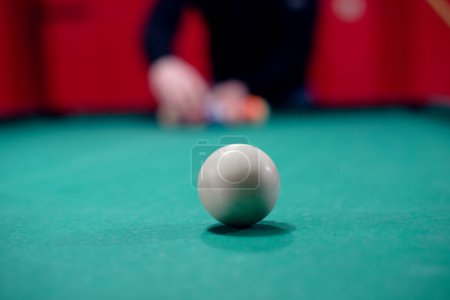 Photo for White ball is ready for game - Royalty Free Image
