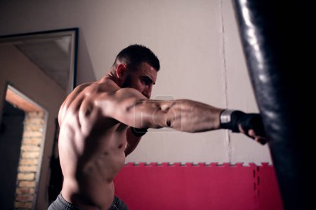 Photo for Young man boxing workout - Royalty Free Image