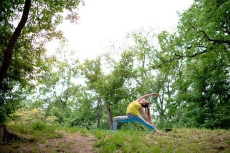 Yoga exercise in nature