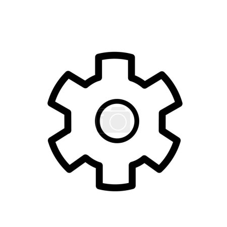 Illustration for Gear vector thin line icon - Royalty Free Image