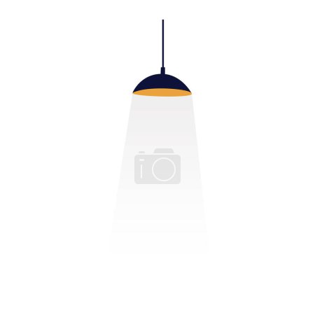 Ilustración de Icono de lámpara colgante aislado sobre fondo blanco - Imagen libre de derechos