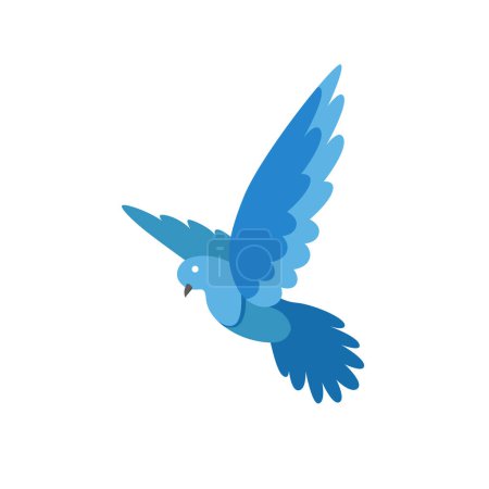 Illustration for Flying bird icon, symbol bird in a flat style. - Royalty Free Image