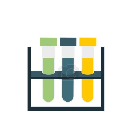 Illustration for Test tube icon. blood test tube. Simple icon. Modern flat icons in stylish colors. medical test tube flat illustration design. - Royalty Free Image