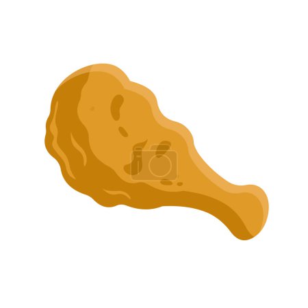 Illustration for Fried chicken vector illustration, chicken thighs icon, fast food chicken leg - Royalty Free Image