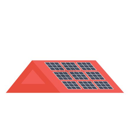 Ilustración de Paneles solares en el techo. panel soleado en el techo sistemas de electricidad renovable vector concepto isométrico - Imagen libre de derechos