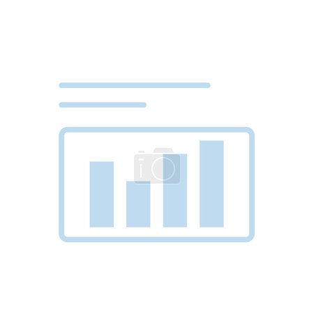 Illustration for Bar Chart Vector Icon. growing bar chart, Flat icon isolated on the white background. Vector illustration. - Royalty Free Image