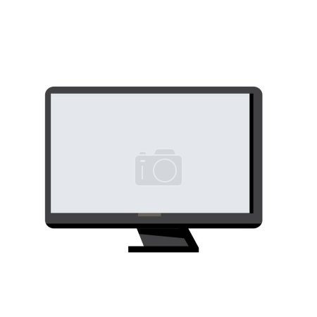 Ilustración de Pantalla de monitor de computadora vectorial aislada. Elemento monitor en blanco, maqueta vectorial. Ilustración vectorial. - Imagen libre de derechos