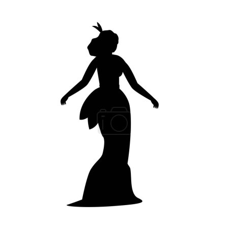 Illustration for Fashion girl silhouette, girl silhouette , Vector illustration people - Royalty Free Image