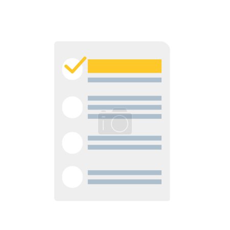 Illustration for Task list and deadlines. Effective planning, Clipboard, Single flat color icon. Vector illustration. - Royalty Free Image
