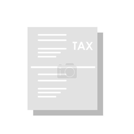 Ilustración de Papel Cálculo de Impuestos. Informe financiero. Concepto de contabilidad y gestión financiera. impuesto simple icono plano - Imagen libre de derechos