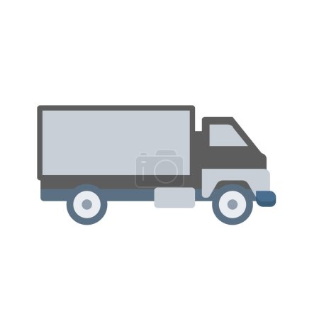 Téléchargez les illustrations : Camion de livraison. Concept de service de livraison. camion simple, icône de camion. Illustration vectorielle. - en licence libre de droit