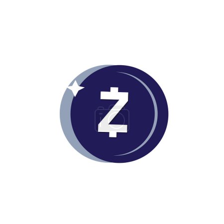 Illustration for Zcash (ZEC) cryptocurrency icon. Zcash Coin Zcash Coin. Illustration for webs design and mobile app. - Royalty Free Image