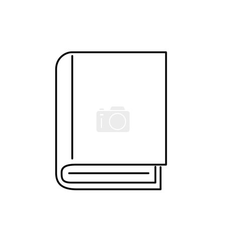 Ilustración de Libro icono de líneas vectoriales. Libro Icono en estilo plano de moda aislado sobre fondo gris. Símbolo educativo para el diseño - Imagen libre de derechos