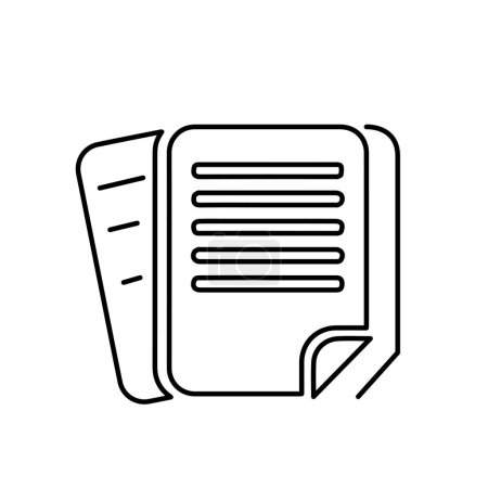 Ilustración de Archivos de iconos de línea vectorial. Ilustración del símbolo del icono del documento, documento de iconos para negocios - Imagen libre de derechos