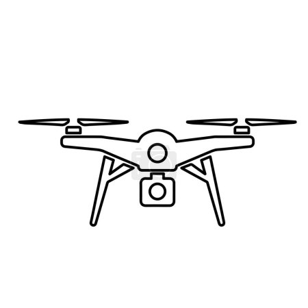 Ilustración de Icono de línea de drones. Ilustración de elementos simples. drone concepto contorno símbolo de diseño. icono de vector drone. - Imagen libre de derechos