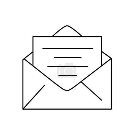 Illustration for Email icon outline .Line letter symbol for website design, mobile app, Vector illustration email. - Royalty Free Image