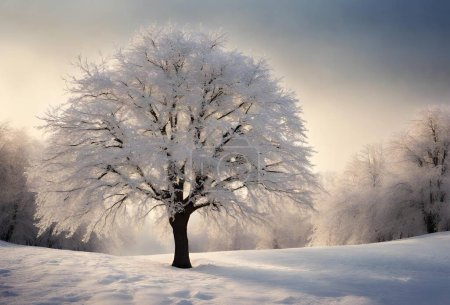 Téléchargez les photos : Arbre couvert de neige hivernale - en image libre de droit
