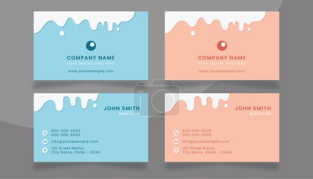 Illustration for Vector double-sided modern business card template - Royalty Free Image