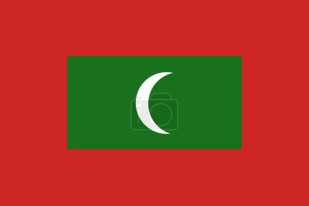 Malediven Flagge Muster Hintergrund. Realistisches Design der Nationalflagge. Abstrakte Vektorvorlage.