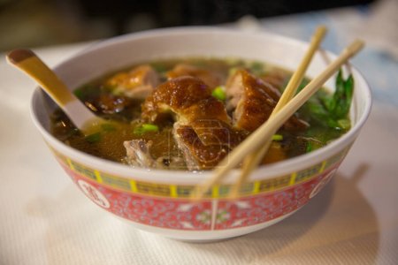 Photo for Hong Kong style roasted duck noodle soup - Royalty Free Image