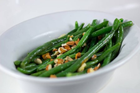 Photo for Green Bean Almandine ready to serve - Royalty Free Image