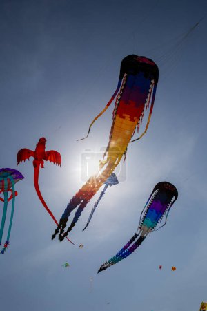 Foto de Cometas en el aire en un festival - Imagen libre de derechos