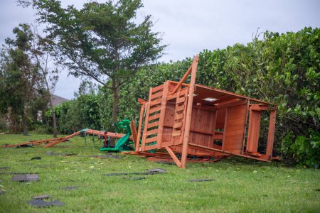 Hurricane Ian Damage to the kids playground