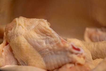 Ailes de poulet crues non assaisonnées à frire